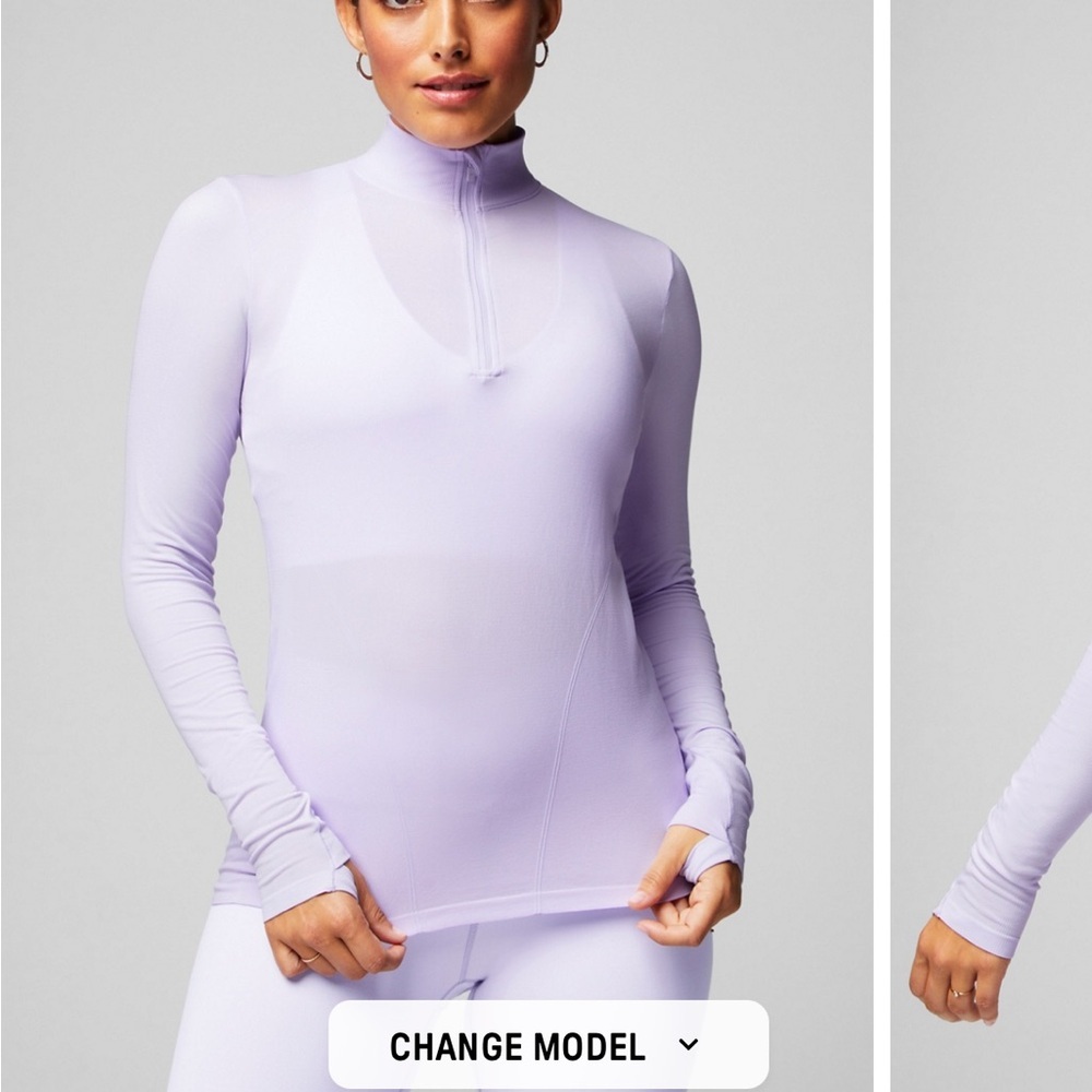 Fabletics Light Purple Long Sleeve Top Size M